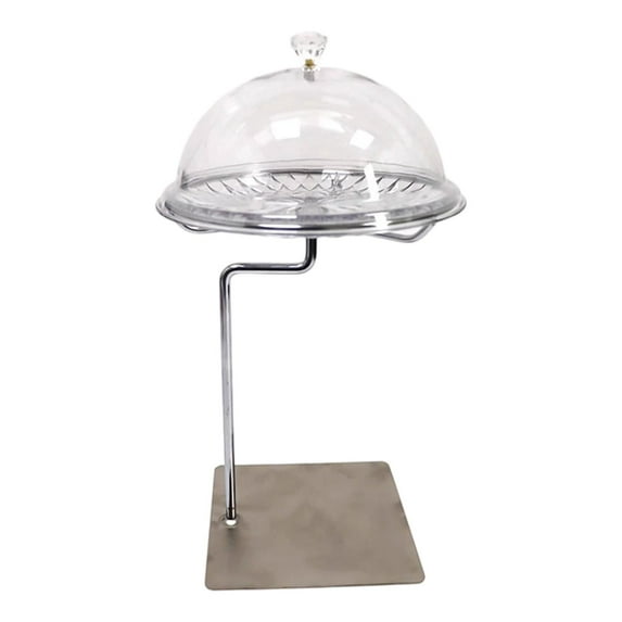 Dessert Plate Cake Platter Food Sampling Tray Dustproof Lid Clear PET Material for Bakery Supermarket Deli