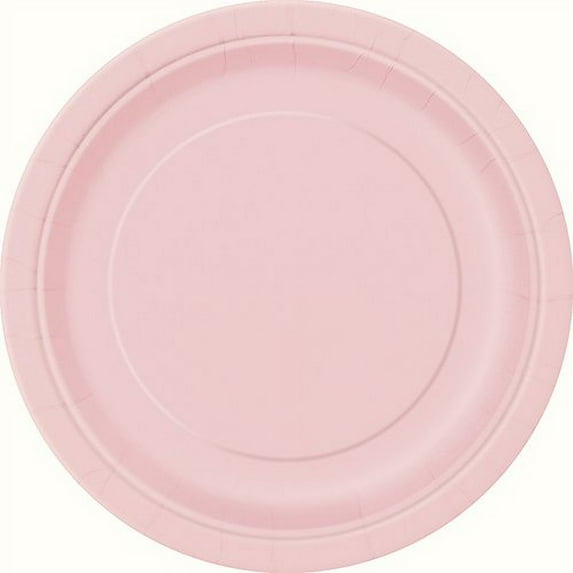 Dessert Plates, 6.875", Light Pink, 8 Count