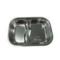 thumbnail image 1 of Dessert Plates Disposable 304 Stainless Steel 2 Size Divided Serving Tray 8.46x6.06x1.77In Compact Snack Tray for Dining Room Kitchen Grill Disposable Trays for Serving Food, 1 of 6