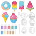 thumbnail image 1 of Valentine Sweet Treat Sand Art Kits for Kids  30 Sets DIY Ice Cream & Donut Sand Art Crafts with Colored Sands & Brushes, Classroom Valentine Exchange Gifts for Boys & Girls, 1 of 8