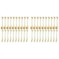 thumbnail image 1 of Dessert Spoon Fork Set,40 Pcs 4.7 Inch Cake Fork,Coffee Spoon, Fruit Fork,(10 Spoon + 10 Fork),20 * Dessert Fork 20 * Coffee Spoon,Gold, 1 of 8