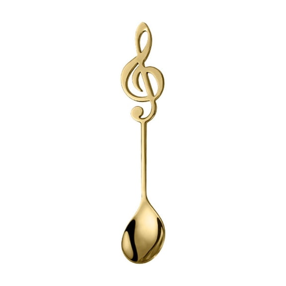Dessert Spoons Dinnerware Stainless Coffee Stirring Spoon Small Musical Notes Spoon Tableware Teaspoons for Music Lovers