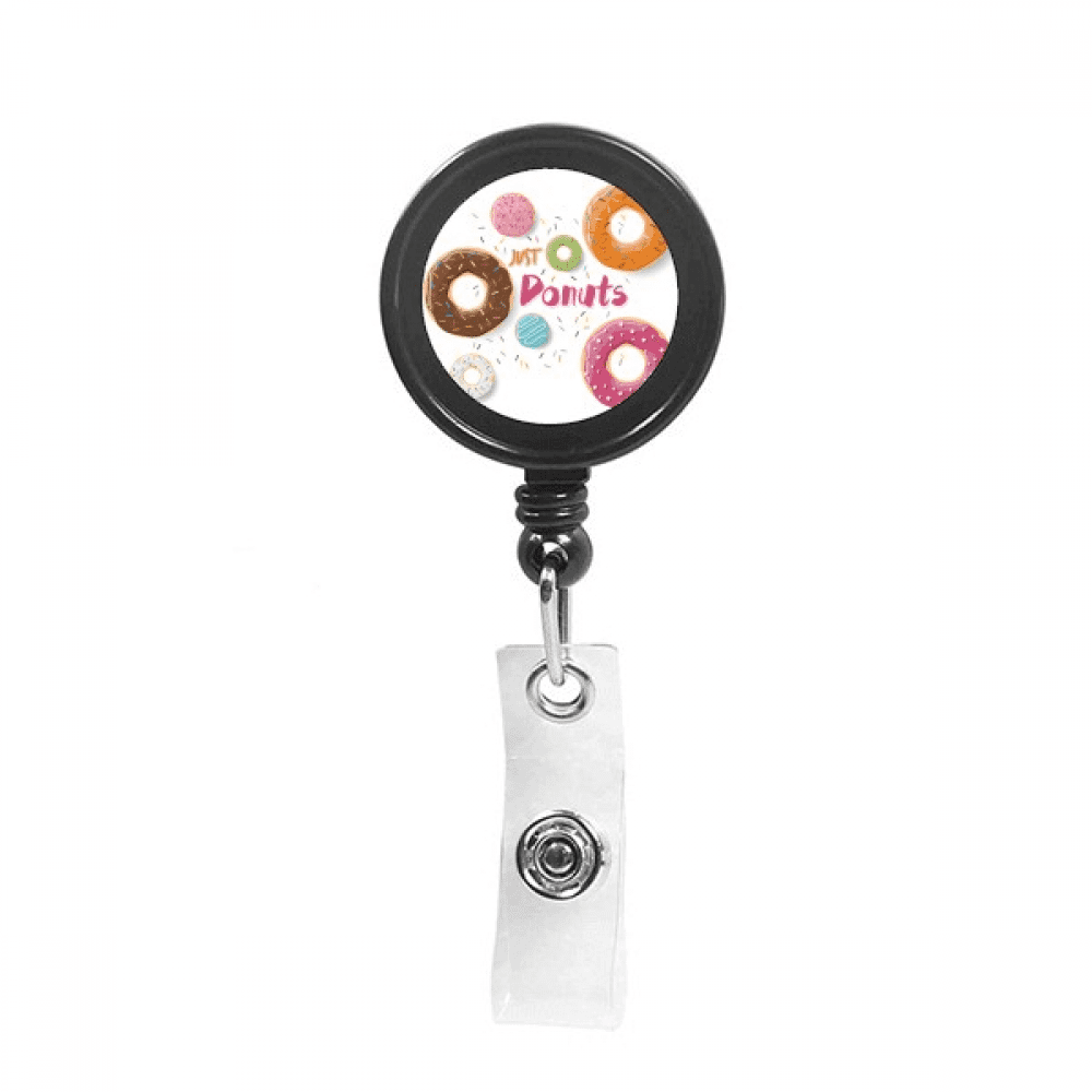 Dessert Sweet Food Pattern Retractable Keychain Badge Holder ID Badge
