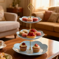 Dessert Table Display Set - Cupcake Stand Holder/Cup Cake Tier Tower & 3 Serving Tray Combo for Tea Party, Birthday, Baby Shower ,Wedding