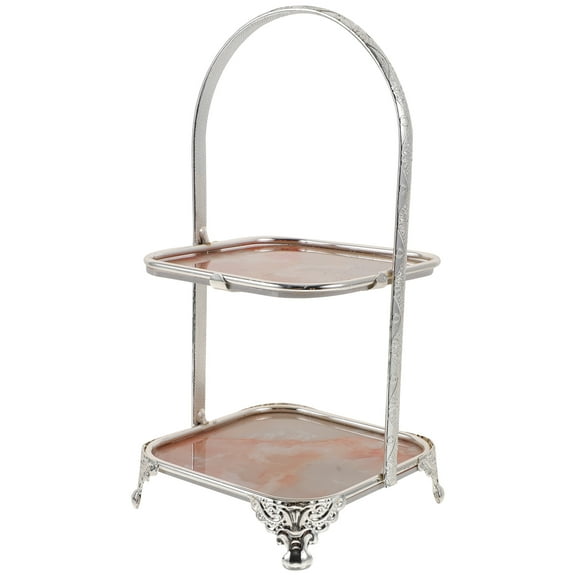 Portable Dessert Table Stand with Square Cake Tray for Fruit Cakes, , Snacks, and Amusement Food Serving