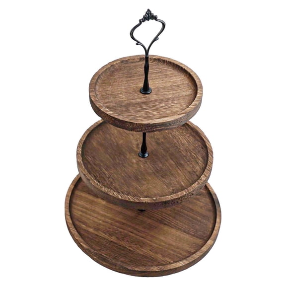 Dessert Table Stand 3-layer Cake Stand Baby Showers Attractive Colors Large Capacity Long-lasting Smooth Edges