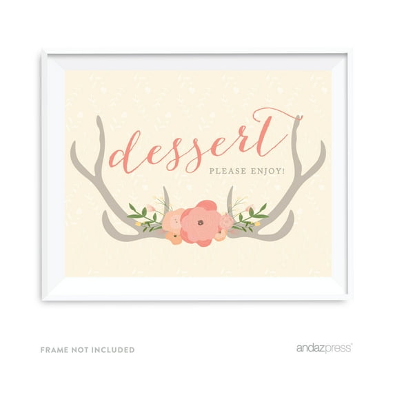 Dessert Table Woodland Deer Wedding Party Signs