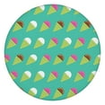 thumbnail image 1 of Dessert-Themed Round Fitted Tablecloth Colorful Ice Cream & Sweet Treats Pattern, Waterproof Elastic Edge Cover for Windproof Outdoor & Indoor Use, 1 of 5