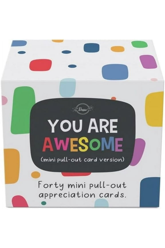 40 Motivational Cards with You Are Awesome Inspirational Messages, 2.5 x 2.5