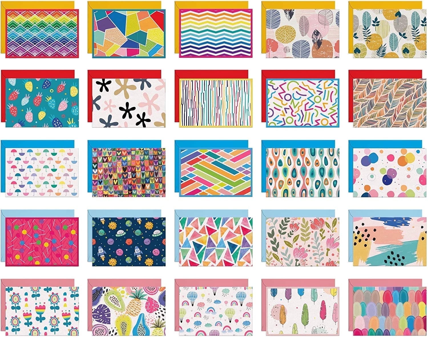 Dessie 50 Blank Greeting Cards and Envelopes with Unique Designs for All Occasions, 4” x 6”