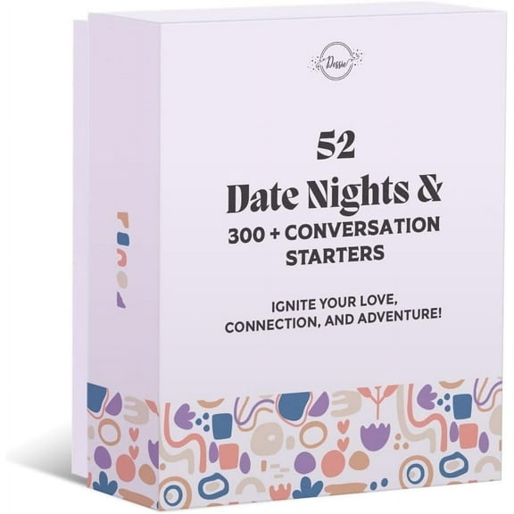Dessie® 52 Date Night Activity Cards 300 Conversation Starter Questions Couples Game Box