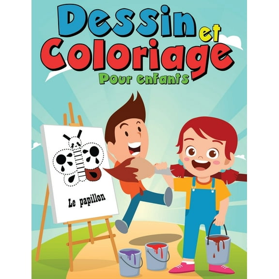Dessin et Coloriage pour Enfants: Cahier de dessin et coloriage pour enfants d'age prscolaire - Apprendre dessiner tape par tape point par point (Paperback)