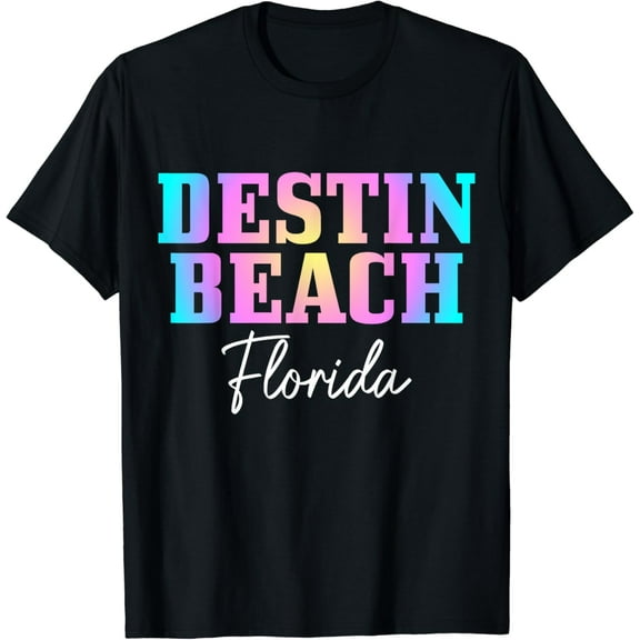 Destin Beach Florida FL Vintage Tie Dye Retro Vacation T-Shirt mens t shirt，black，women，funny，misfits，men，journey