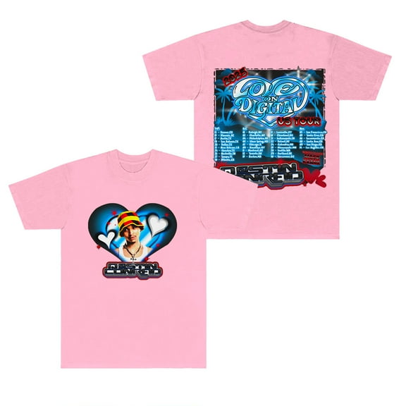 Destin Conrad Love On Digital Tour 2025 T-Shirts Women Men HipHop Crewneck Short Sleeve Tee