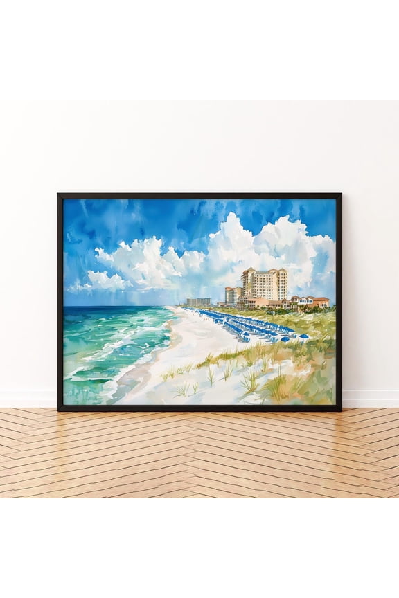 Destin Florida Destin Travel Gulf Coast Emerald Coast Beach Usa Souvenir Wall Art Unframed Paper Print