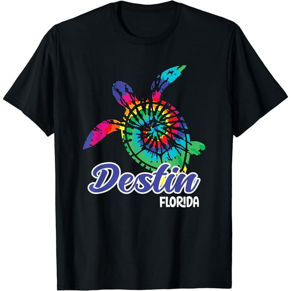 Destin Florida Souvenirs Destin Beach Tie Dye Sea Turtles T-Shirt