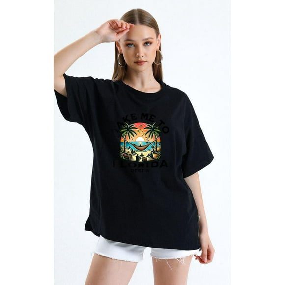 Destin Florida Summer Vacation Beach Emerald Coast Panhandle Sunshine 30A T-Shirt V51196, for men & women, up to size 5XL