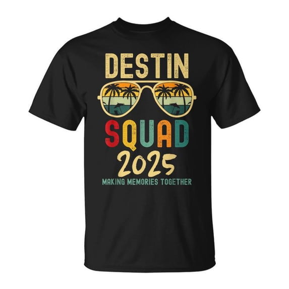 Destin Florida Vacation Squad 2025 Matching Group Family T-Shirt - Ideal for Your Summer Beach Trip!