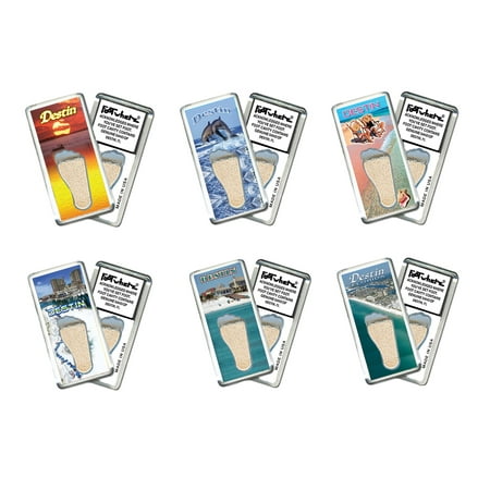 Destin FootWhere Fridge Magnets. 6 Piece Set. (DS200 - Assorted)