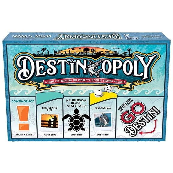 Late For The Sky: Destin-Opoly - Vacation Destination Themed Opoly-Style Board Game, Family Strategy Play, 2-6 Players, Traditional or 1hr Version