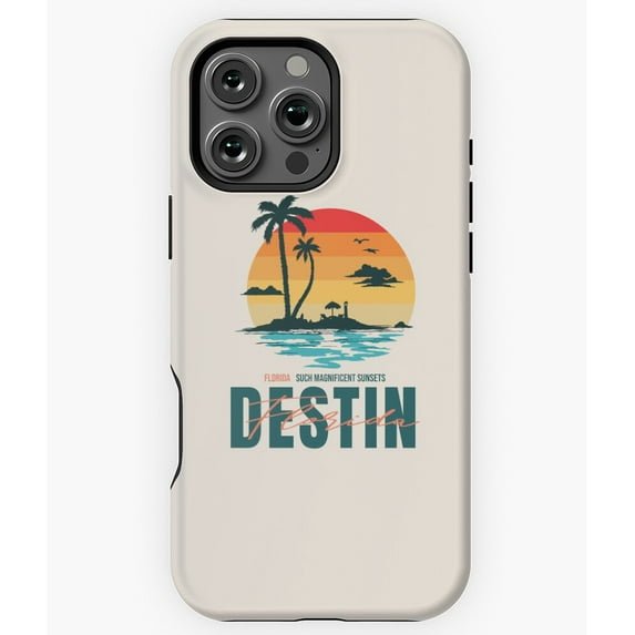 Destin Retro Sunset Florida Art - Stylish Phone N4731 Phone Case for iPhone 17 16 15 14 13 12 11 Pro Max