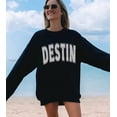 thumbnail image 1 of Destin Sweatshirt, Trendy Varsity Sweatshirt, Aesthetic College Crewneck, Oversized Minimalist Sweater, Destin Bachelorette Shirt Sweatshirt All Size S-5XL, 1 of 5