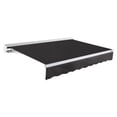 thumbnail image 1 of Awntech 10 Ft Destin Manual Heavy Duty Patio Retractable Awning with Protective Hood (120in x 10.38in x 96in), Black, 1 of 8
