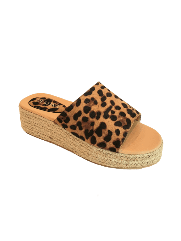 Casey Espadrille Slide Leopard 12 W