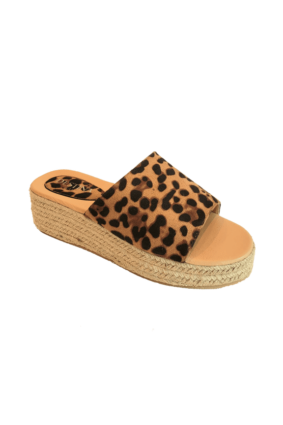 Casey Espadrille Slide Leopard 12 W