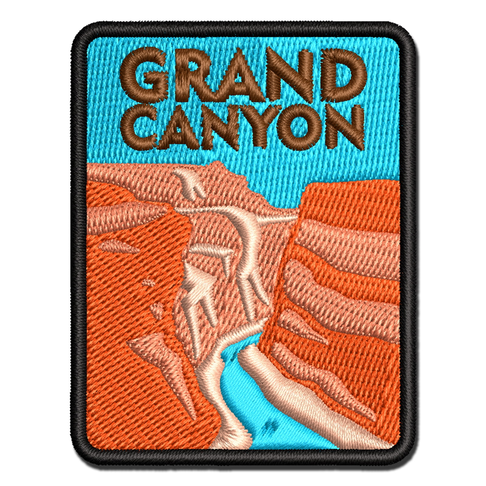 Destination Grand Canyon National Park Applique Multi-Color Embroidered Hook & Loop Patch - 3.5 Inch Large