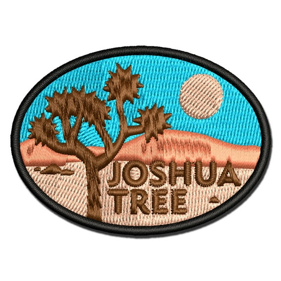 Destination Joshua Tree National Park Applique Multi-Color Embroidered Iron-On Patch - 3 Inch Medium