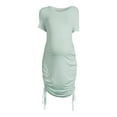 thumbnail image 1 of Destination Maternity Women's Rouched Dress with Short Sleeves, Sizes S-2XL, 1 of 1