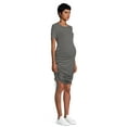 thumbnail image 1 of Destination Maternity Women's Ruched Bodycon Dress with Short Sleeves, Sizes S-2XL, 1 of 6