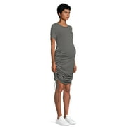 Destination Maternity Women's Ruched Bodycon Dress with Short Sleeves, Sizes S-2XL