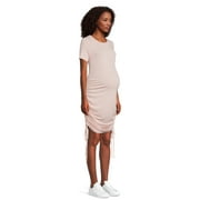 Destination Maternity Women's Ruched Bodycon Dress with Short Sleeves, Sizes S-2XL