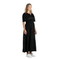 thumbnail image 1 of Destination Maternity Women’s Split Neck Maternity Maxi Dress, Sizes S-XXL, 1 of 3