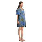 Destination Maternity Women's Wrap Dress with Flutter Sleeves, Sizes S-2XL