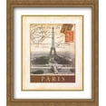 thumbnail image 1 of Destination Paris 2x Matted 24x28 Large Gold Ornate Framed Art Print by Tina Chaden, 1 of 2