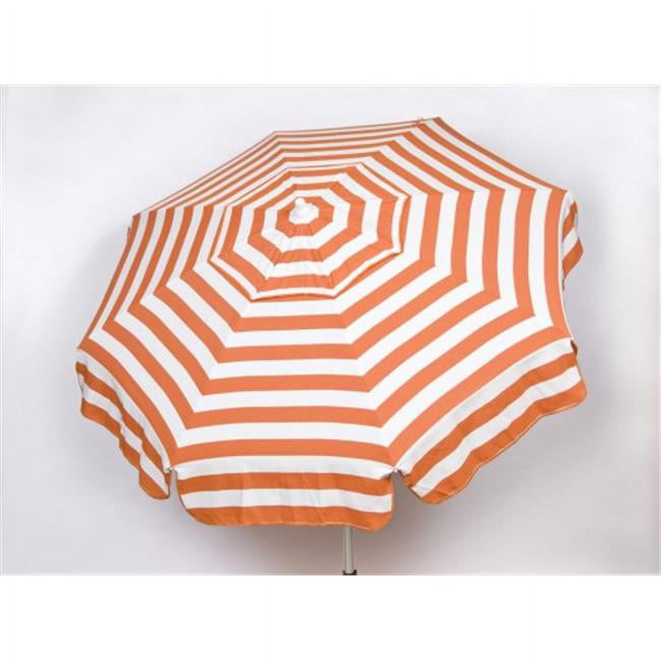 DestinationGear 1335 Italian 6 ft. Umbrella Acrylic Stripes Orange and White - Patio Pole