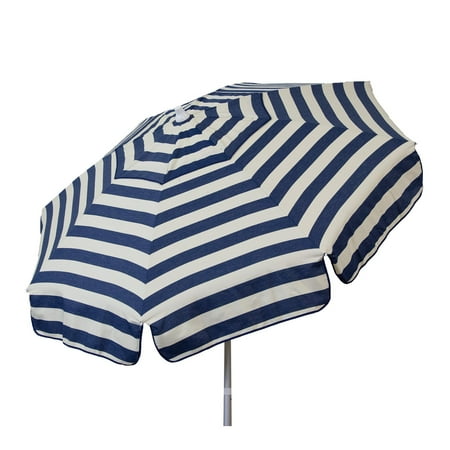Euro 6 Ft Umbrella Stripe Navy And Vanil
