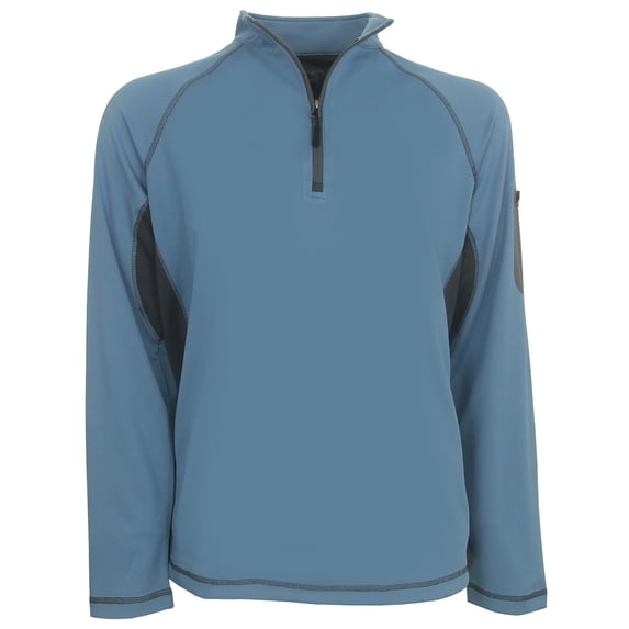 Destinations Men's 1/4 Zip Color Block Golf Pullover, Large Slate -