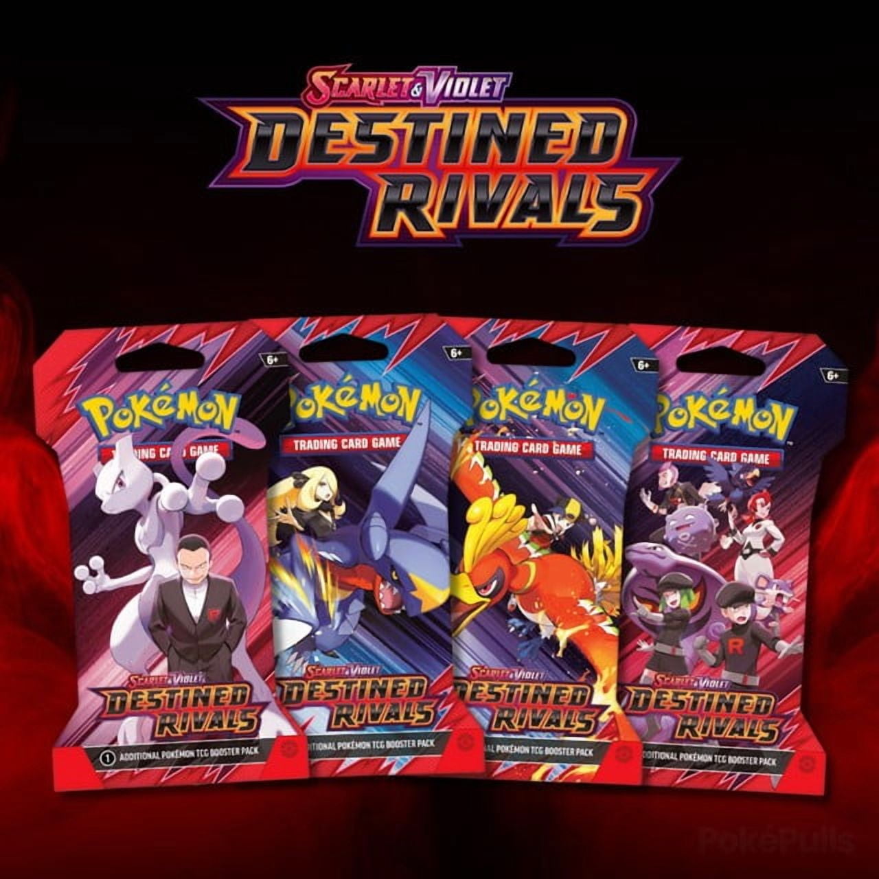 Destined Rivals Booster Pack Art Set Bundle of 4 - SV10 Sleeved