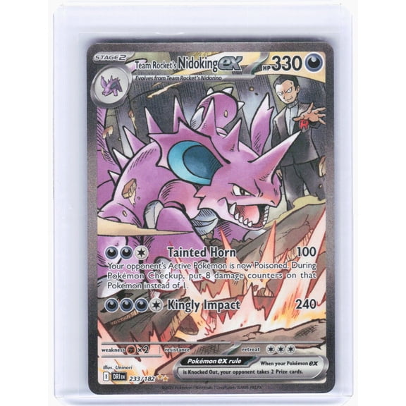 Pokmon Team Rocket's Nidoking ex Destined Rivals 233/182 Holo Special Illustration Rare Trading Card