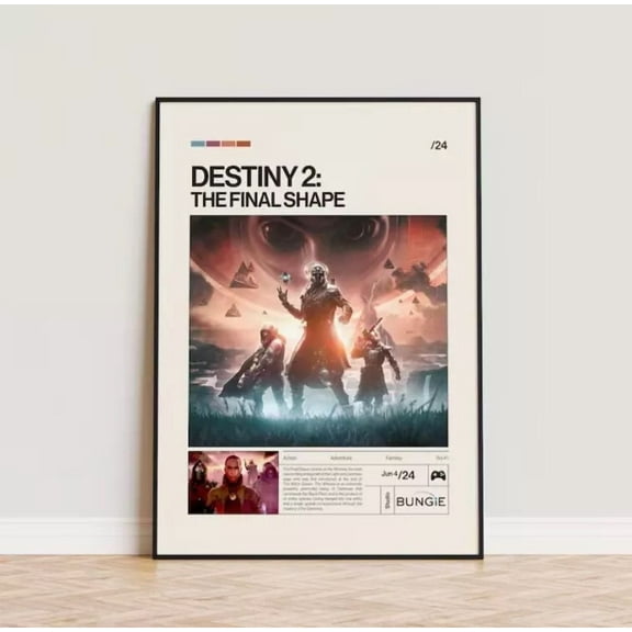 Destiny 2 The Final Shape Video Game Minimalist Cute Poster , Poster Print Only