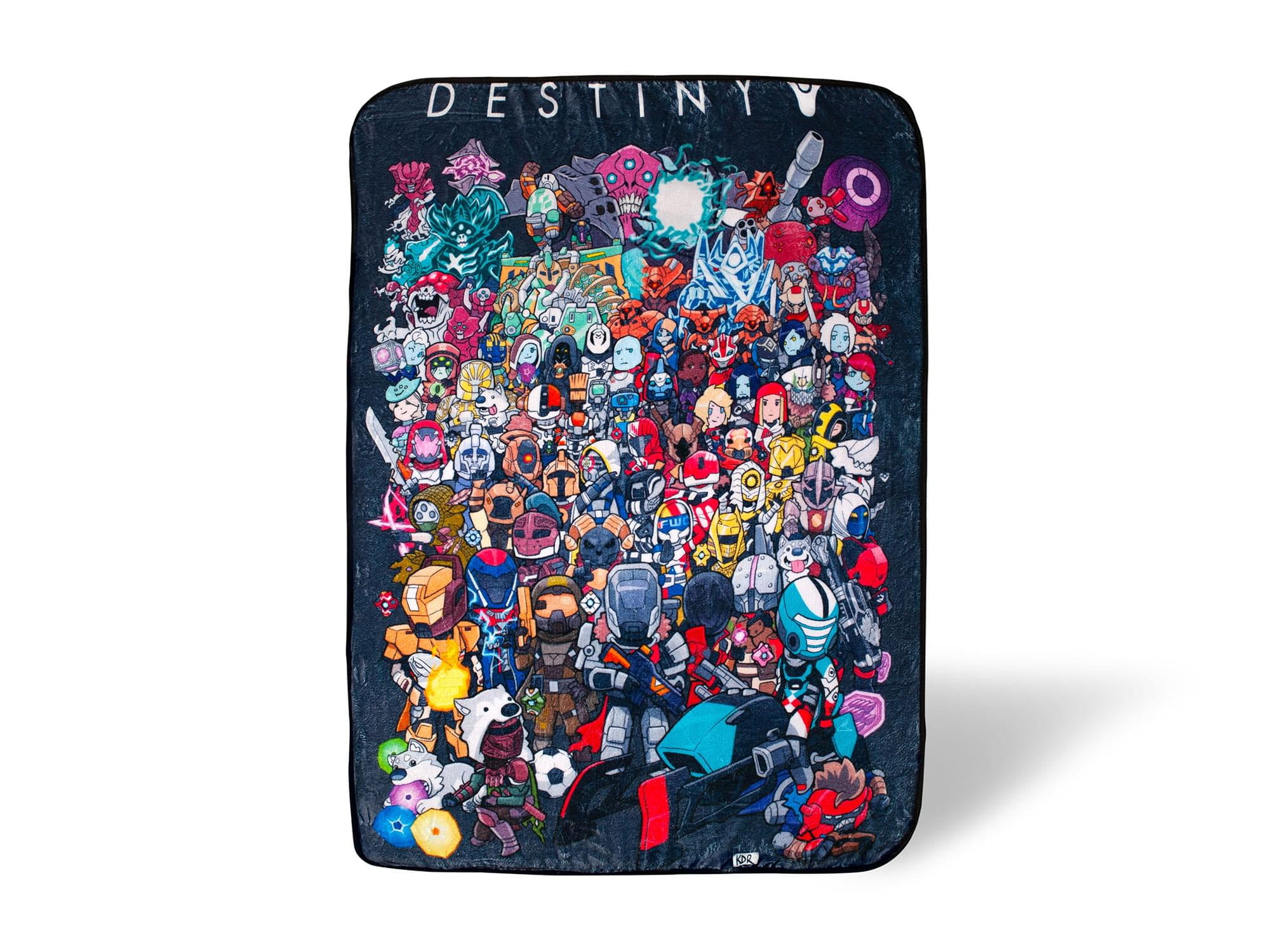 Destiny Chibi Characters Multicolor Fleece Throw Blanket 45 x 60 Inches
