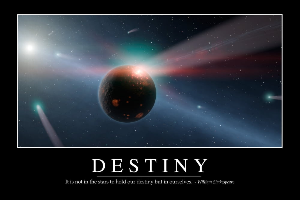 Destiny Inspirational Quote and Motivational Poster Canvas Art - Stocktrek Images (34 x 23)
