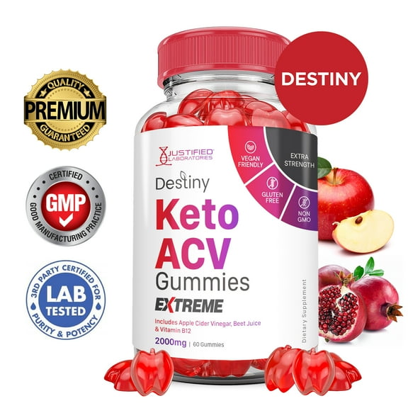 Destiny Keto Extreme ACV Gummies 2000mg Dietary Supplement 60 Gummys