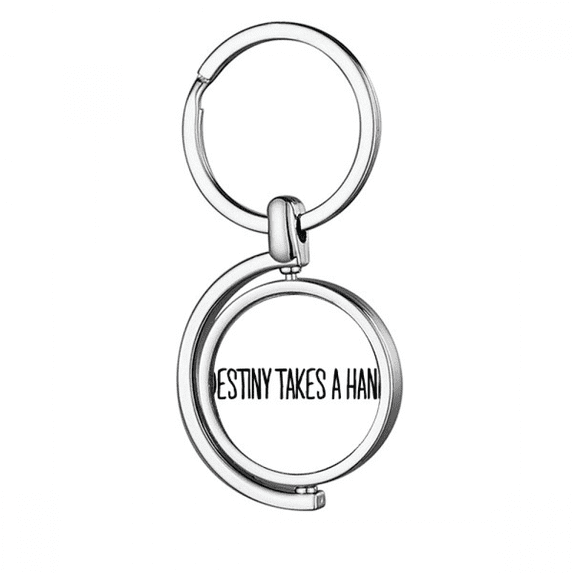 Destiny Takes A Hand Art Deco Fashion Rotating Keychain Metal Keyring Holder