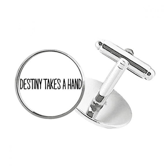Destiny Takes A Hand Round Button Cuff Clip Stud Cufflinks