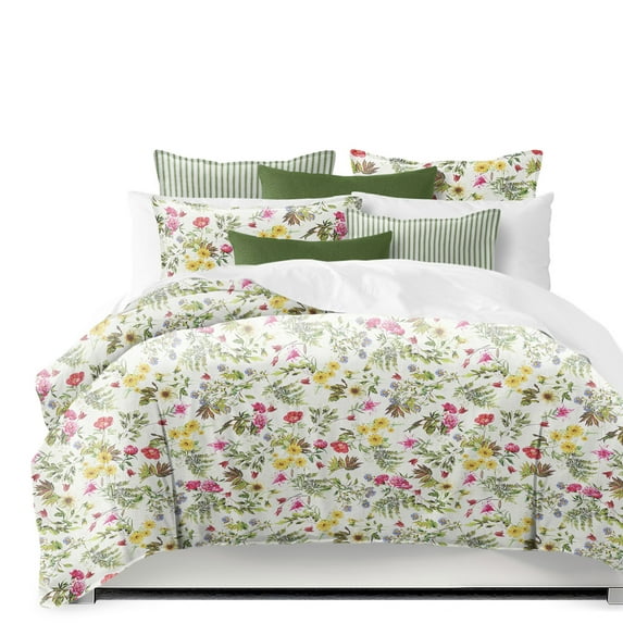 Destiny White Multi/Floral Coverlet Set California King
